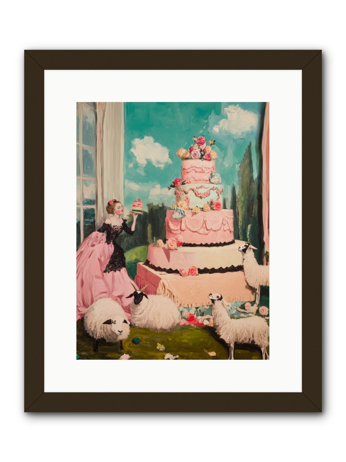 Pasture to ParisRez2 -- Framed Print - Black 12x16