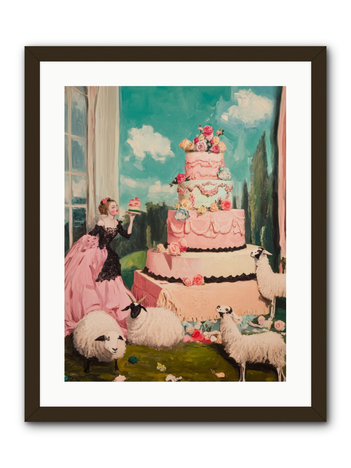 Pasture to ParisRez2 -- Framed Print - Black 18x24