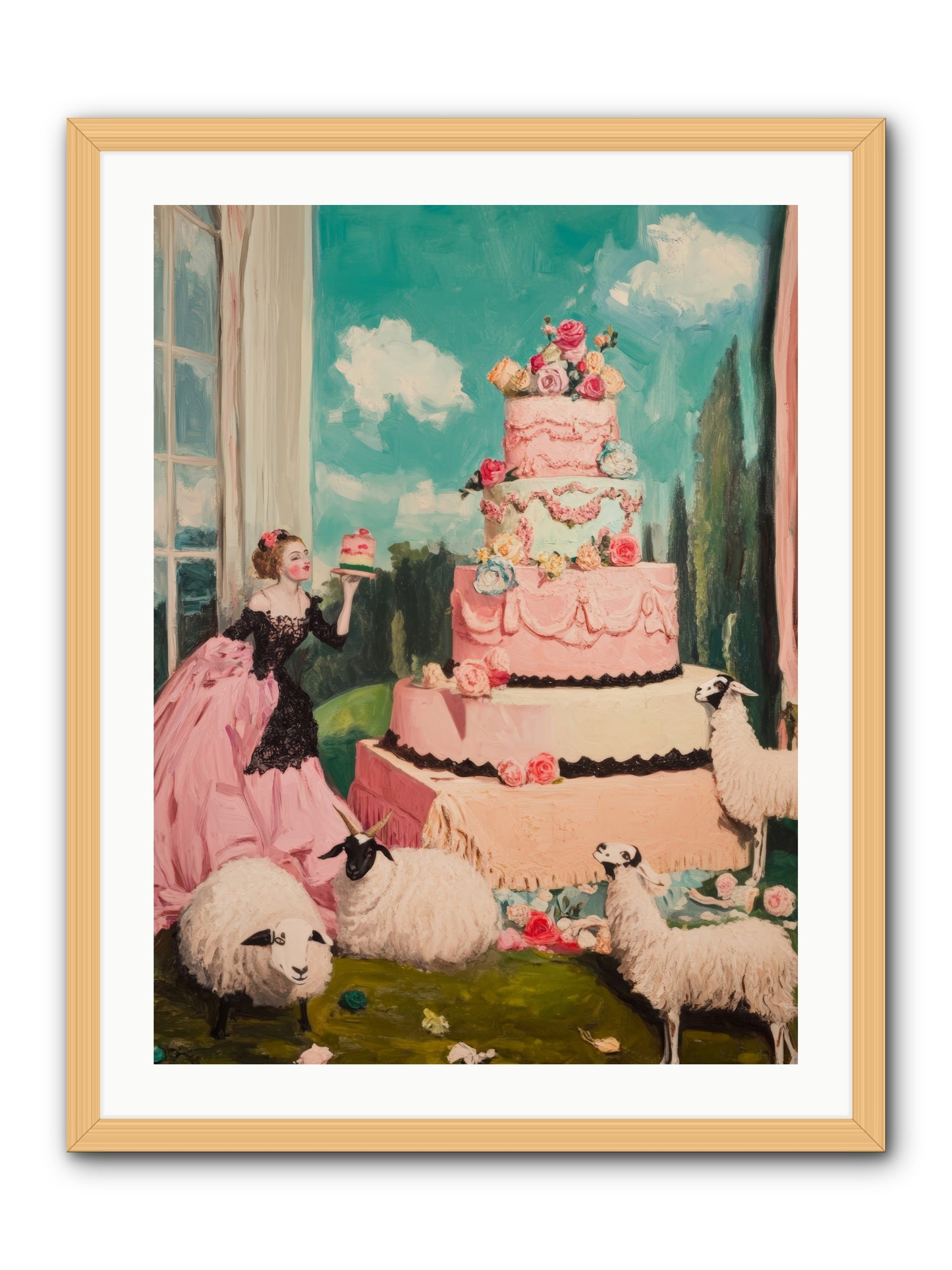 Pasture to ParisRez2 -- Framed Print - Natural 24x32
