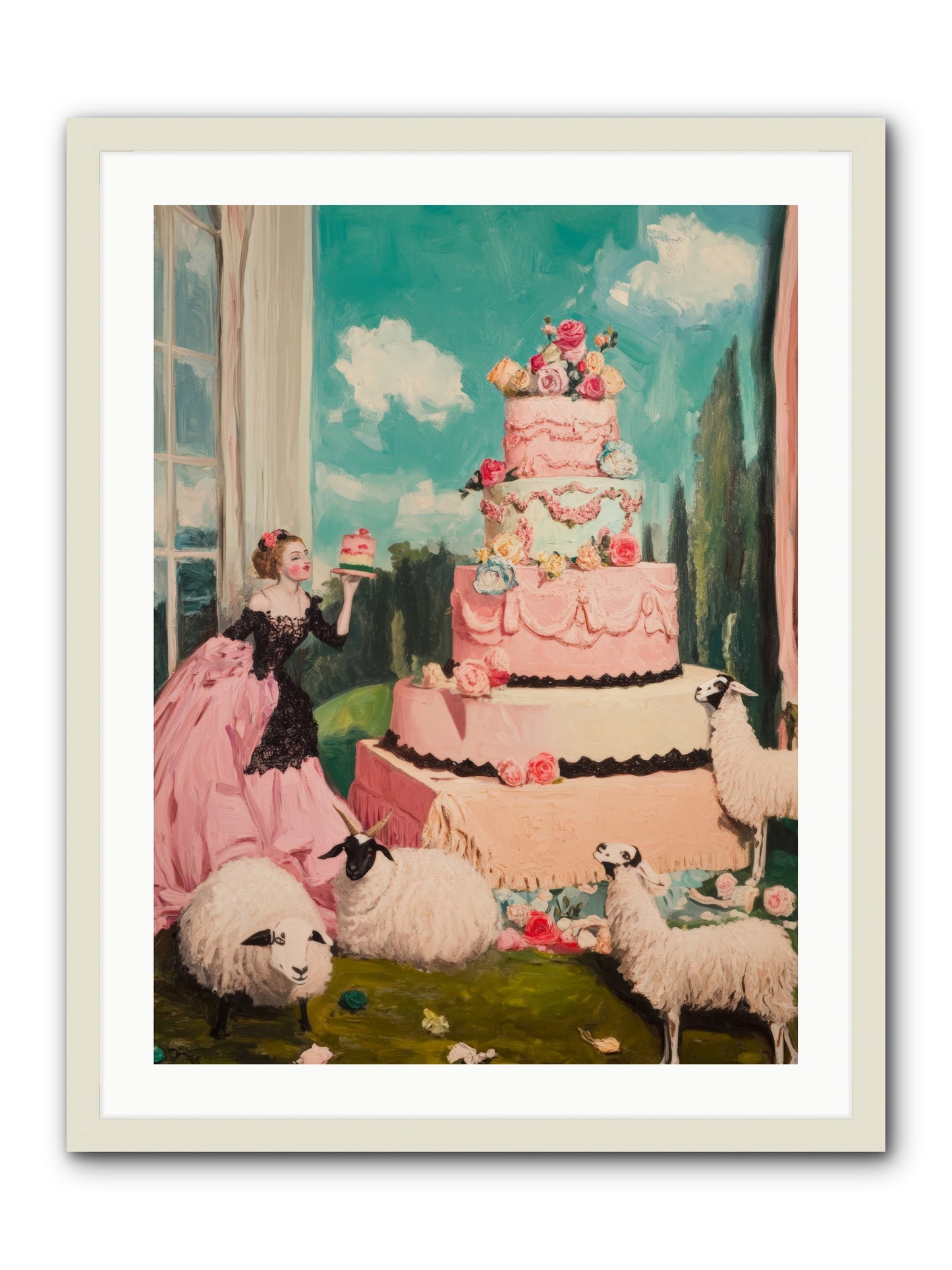 Pasture to ParisRez2 -- Framed Print - White 24x32