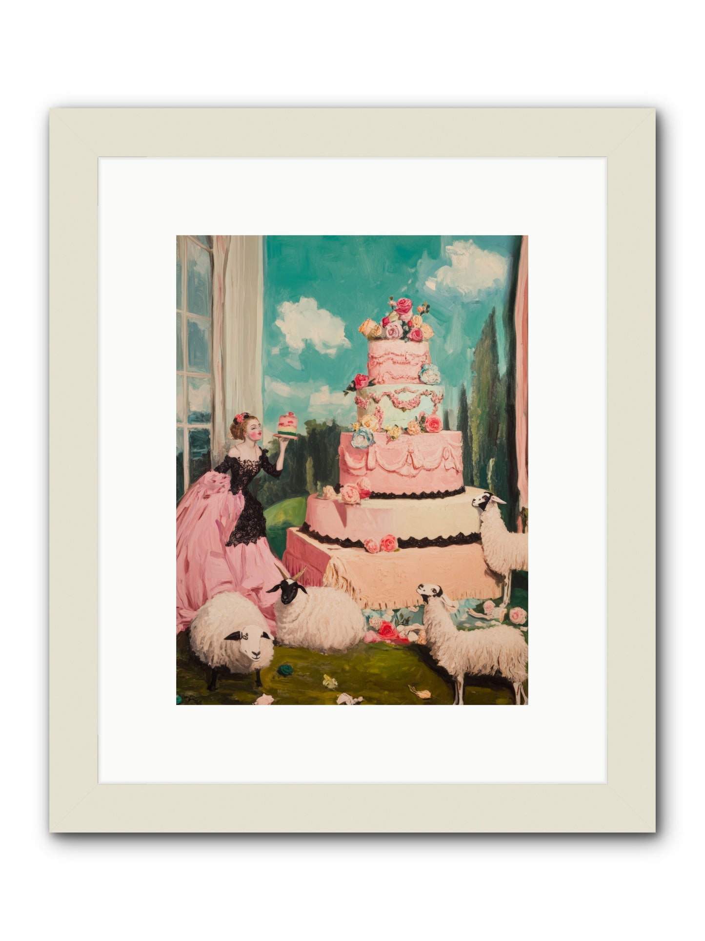 Pasture to ParisRez2 -- Framed Print - White 9x12