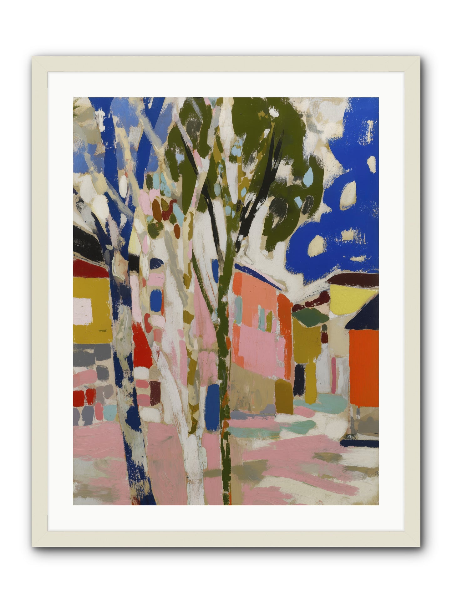 Pattern In Slumber -- Framed Print - White 24x32