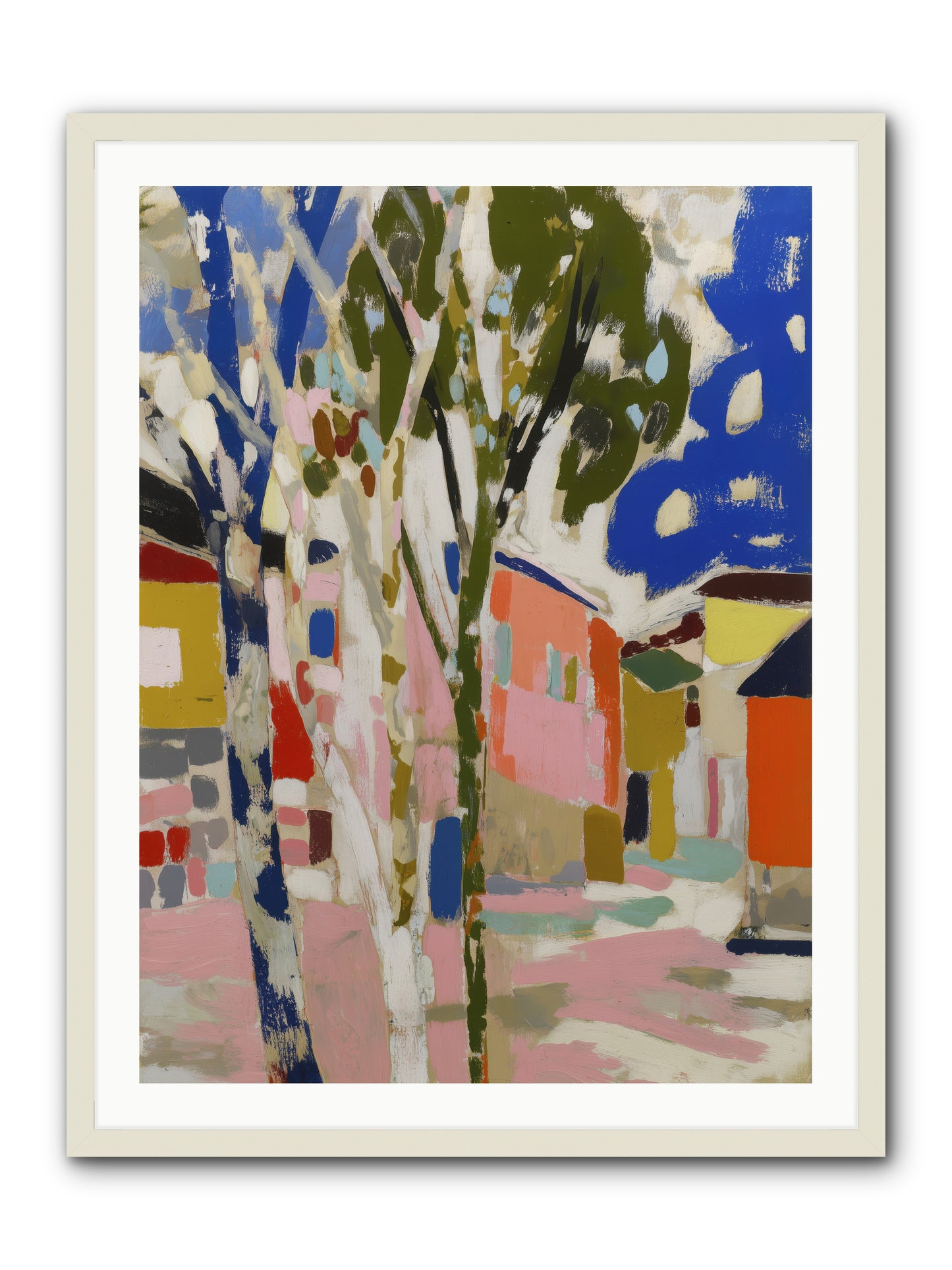 Pattern In Slumber -- Framed Print - White 30x40