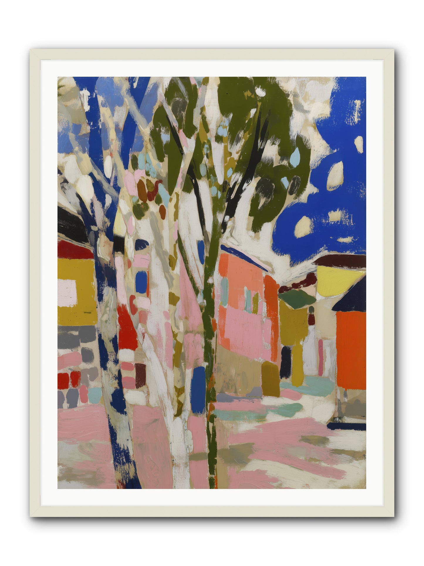 Pattern In Slumber -- Framed Print - White 36x48