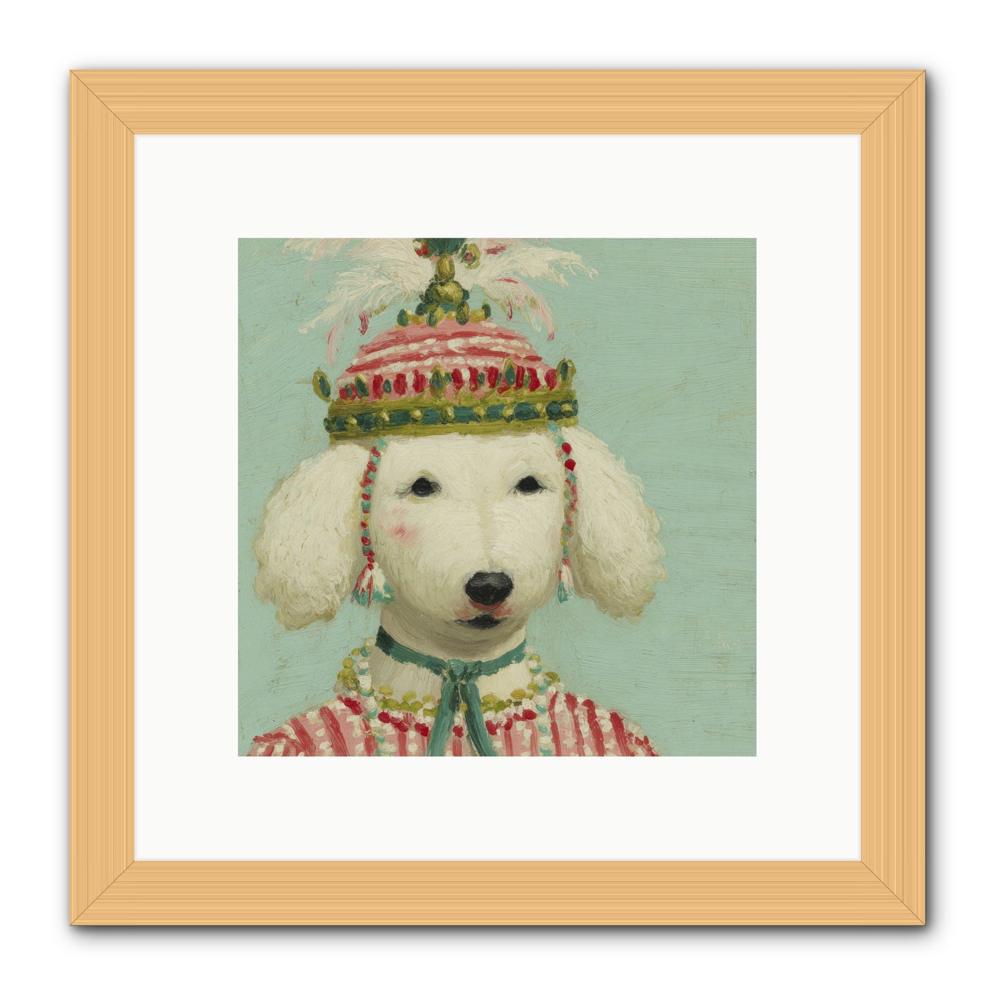 Paws & Peppermints -- Framed Print - Natural 10x10