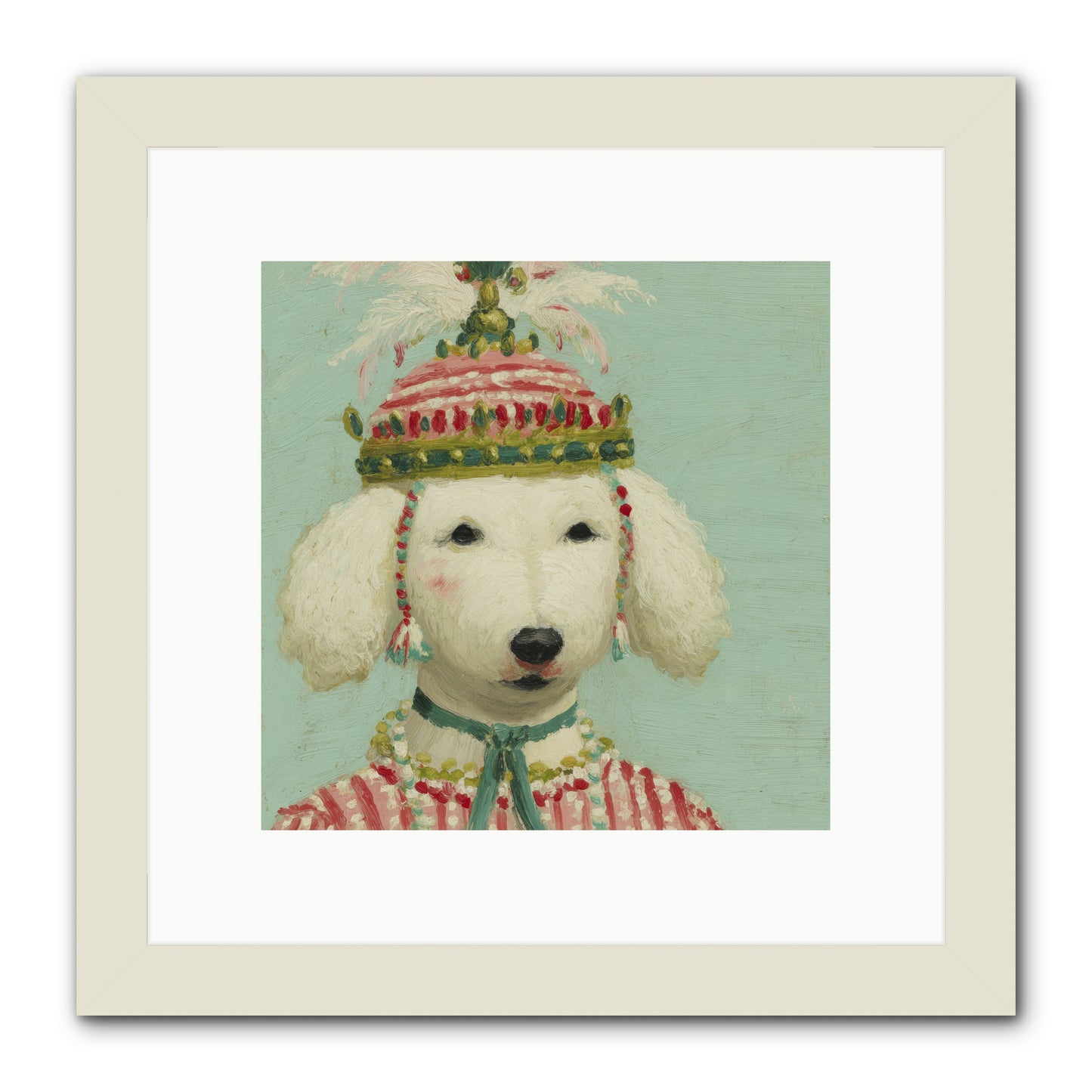 Paws & Peppermints -- Framed Print - White 10x10