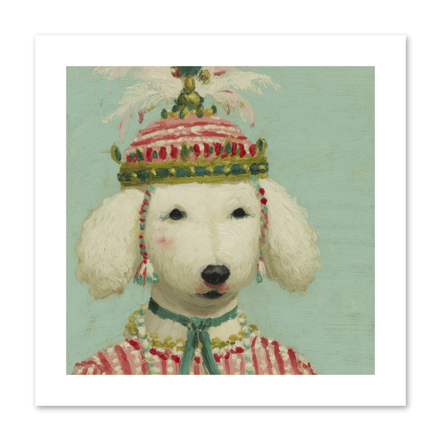 Paws & Peppermints -- Paper Print 10x10