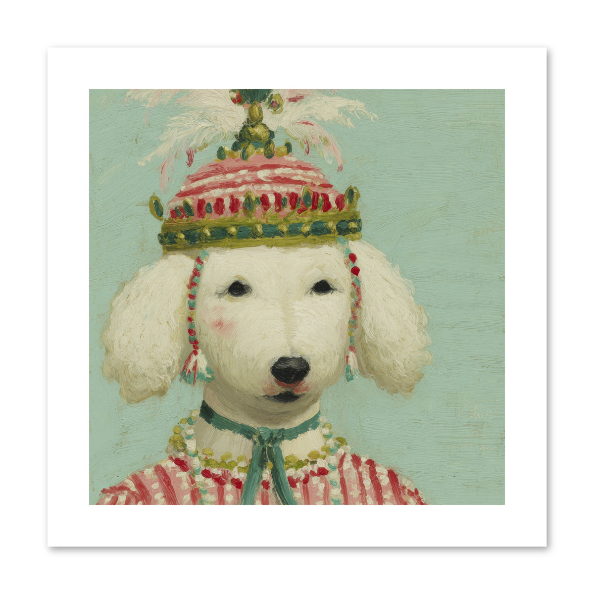 Paws & Peppermints -- Paper Print 10x10