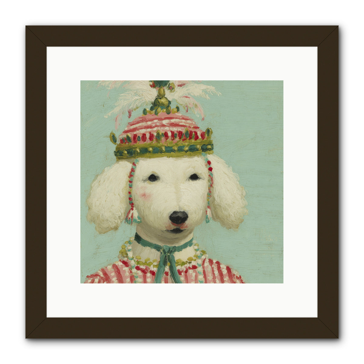 Paws & Peppermints -- Framed Print - Black 12x12