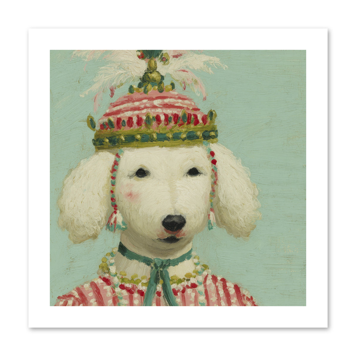 Paws & Peppermints -- Paper Print 12x12