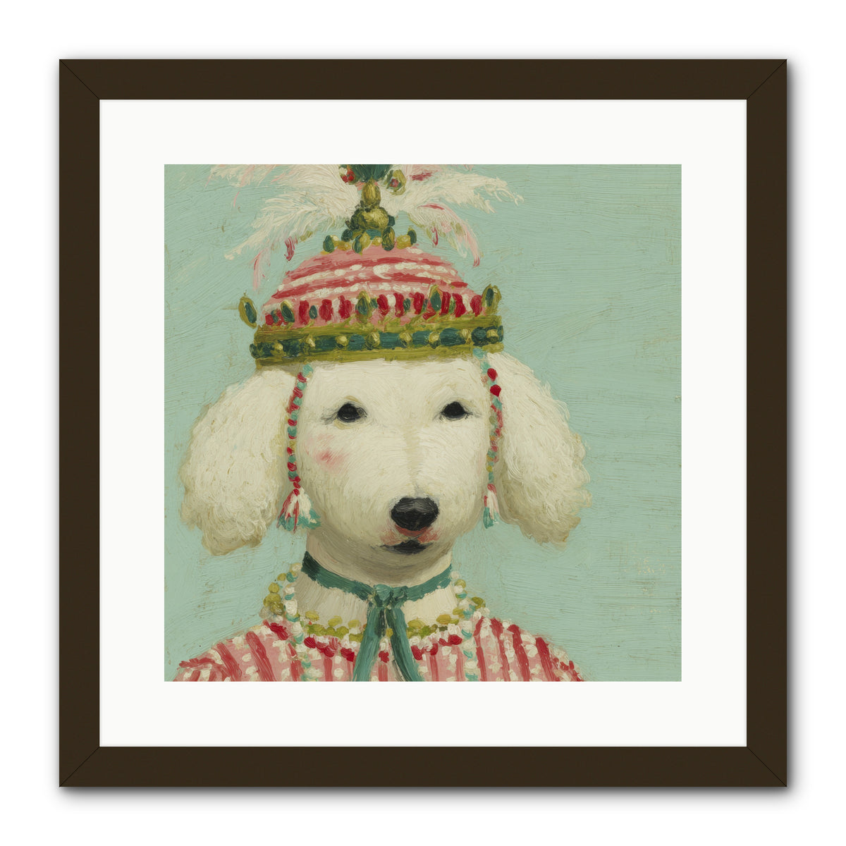 Paws & Peppermints -- Framed Print - Black 16x16