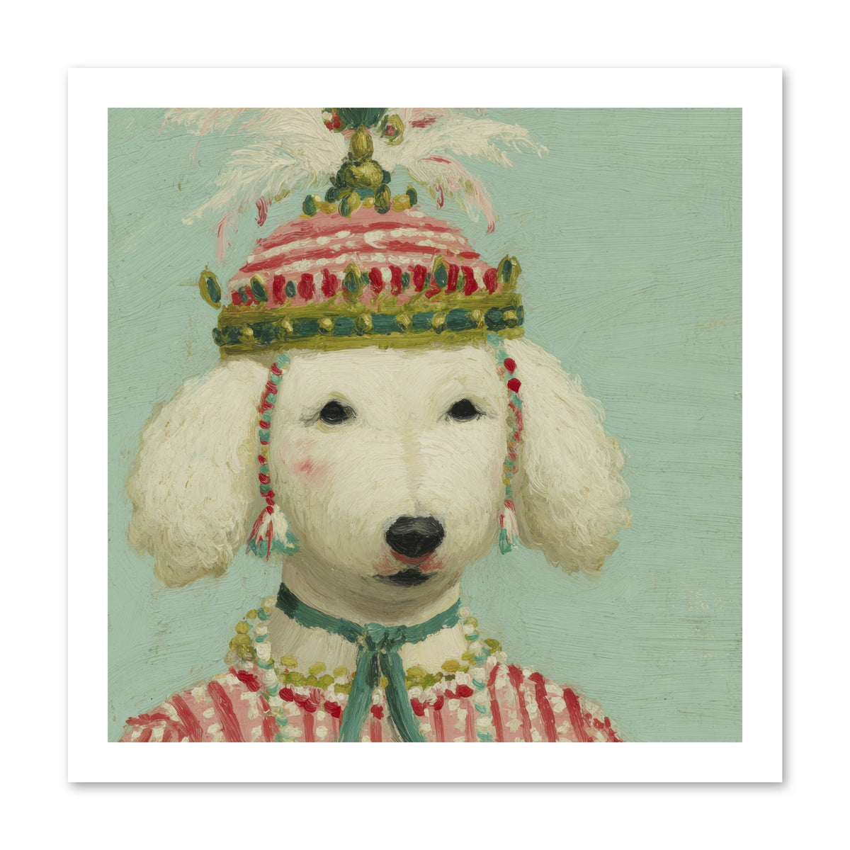 Paws & Peppermints -- Paper Print 16x16