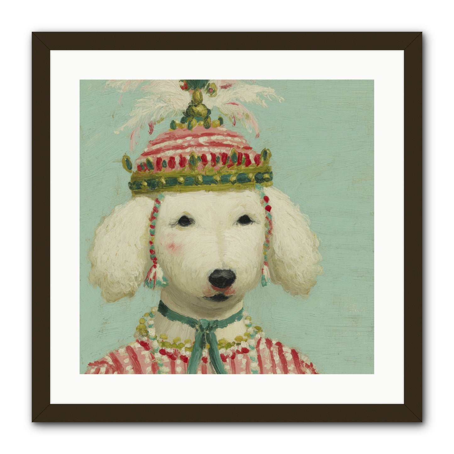 Paws & Peppermints -- Framed Print - Black 20x20