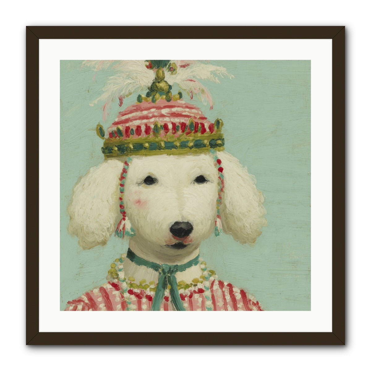 Paws & Peppermints -- Framed Print - Black 24x24