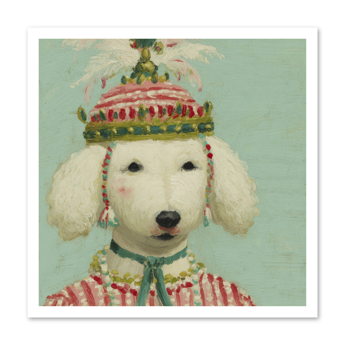 Paws & Peppermints -- Paper Print 24x24