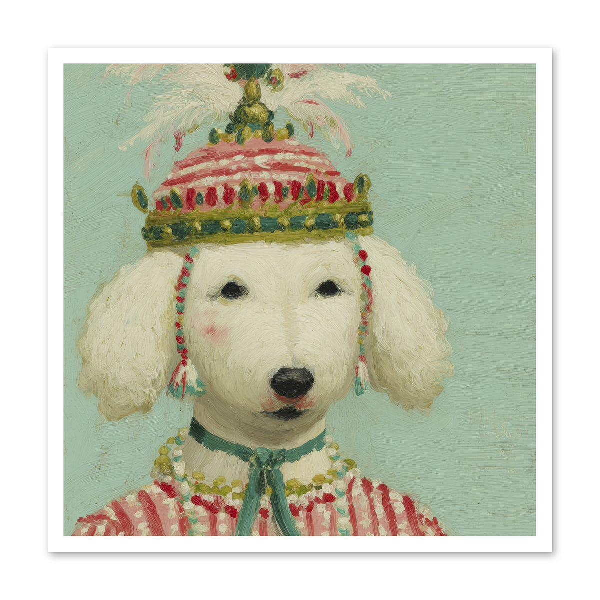 Paws & Peppermints -- Loose Canvas Print 30x30