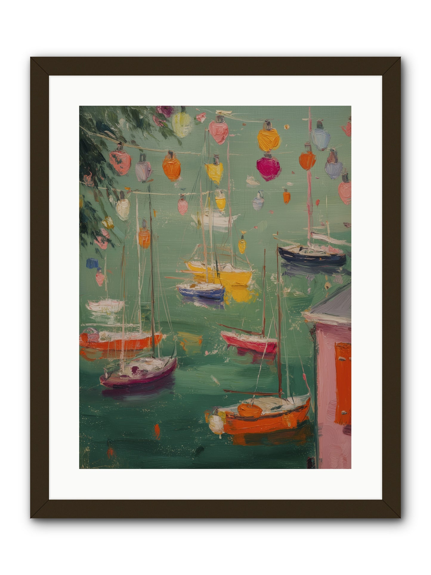 Peaceful Anchorage  -- Framed Print - Black 18x24