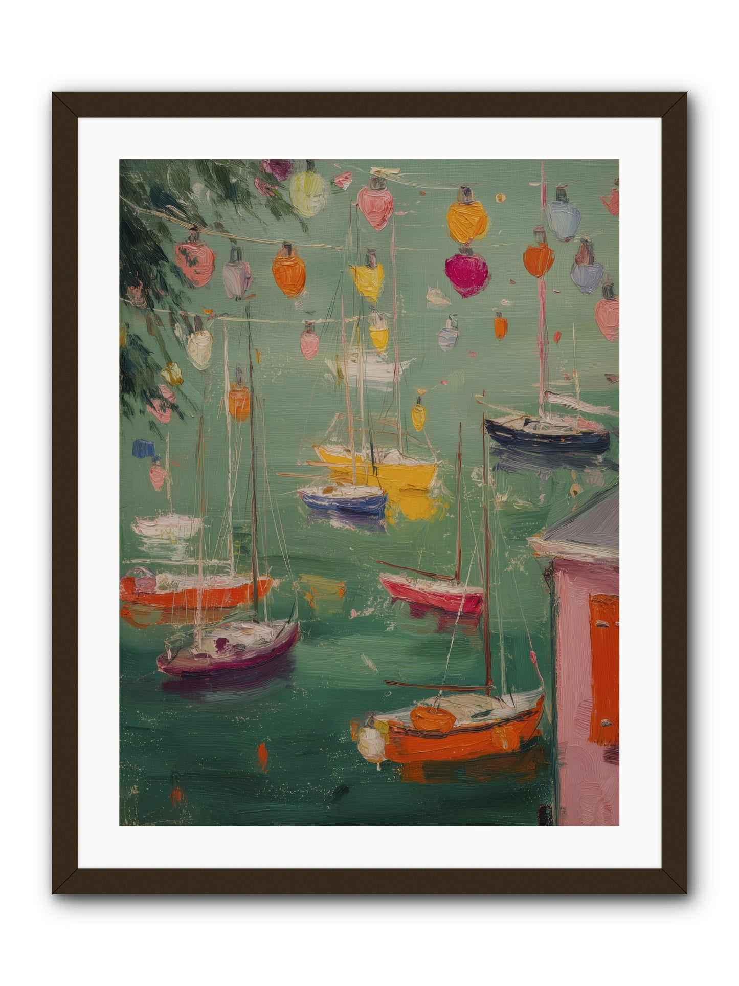 Peaceful Anchorage  -- Framed Print - Black 24x32
