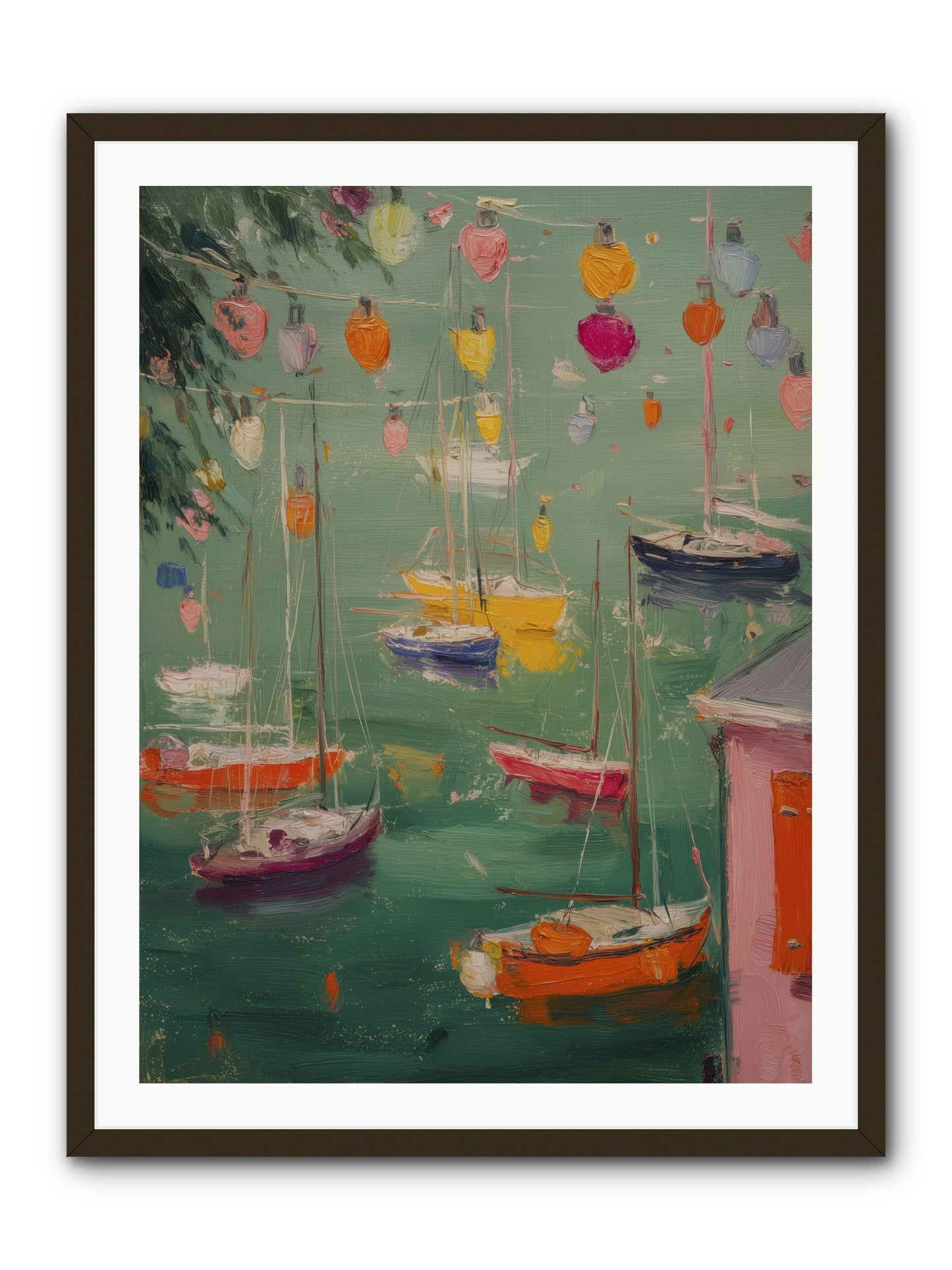 Peaceful Anchorage  -- Framed Print - Black 30x40