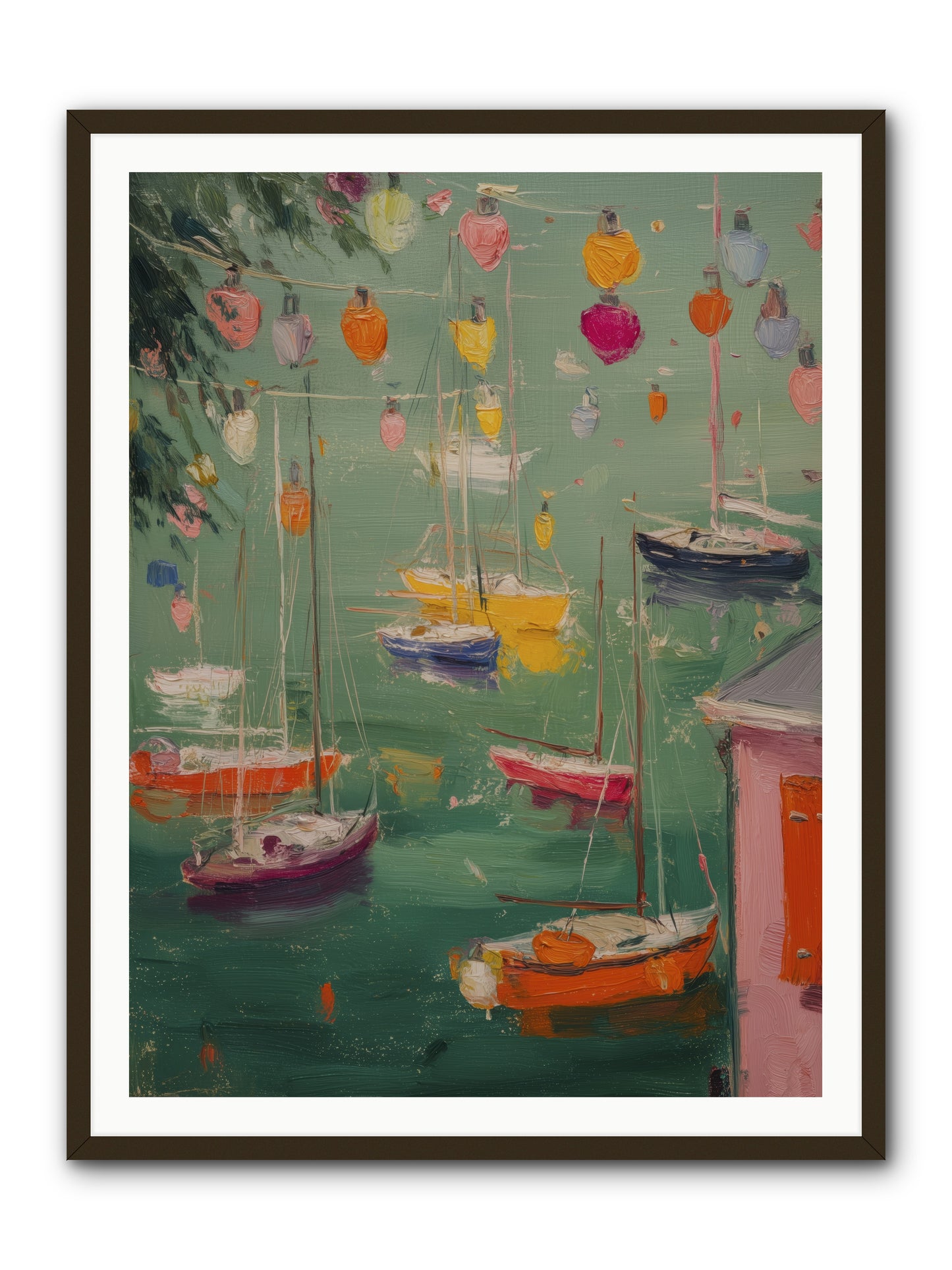 Peaceful Anchorage  -- Framed Print - Black 36x48