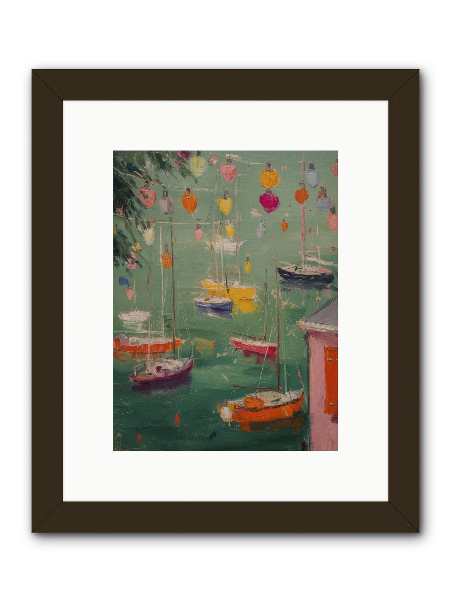 Peaceful Anchorage  -- Framed Print - Black 9x12