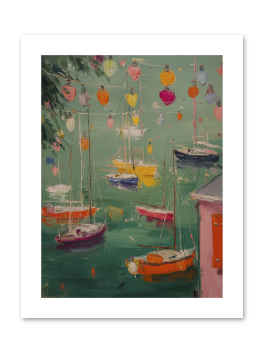 Peaceful Anchorage  -- Paper Print 9x12