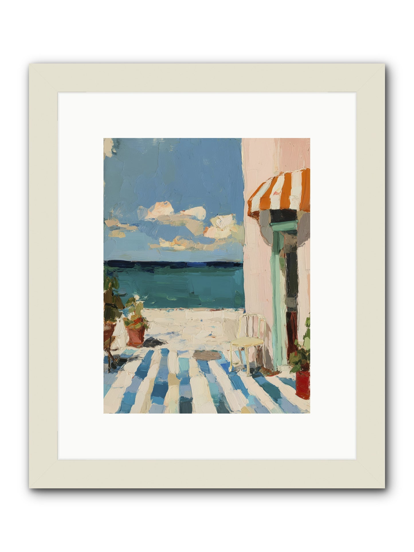 Peaceful Perch -- Framed Print - White 9x12