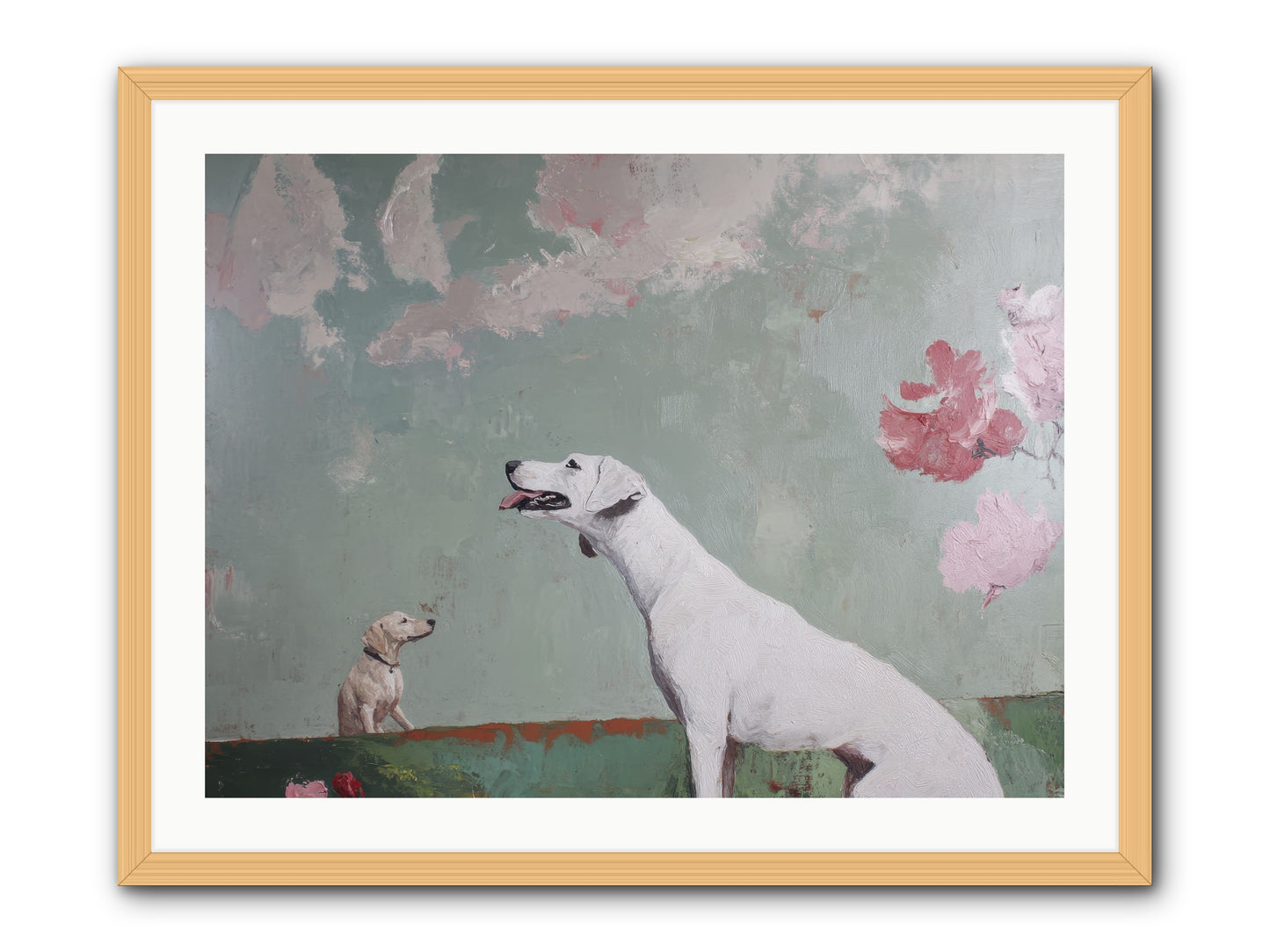 Peaceful Wisdom -- Framed Print - Natural 32x24