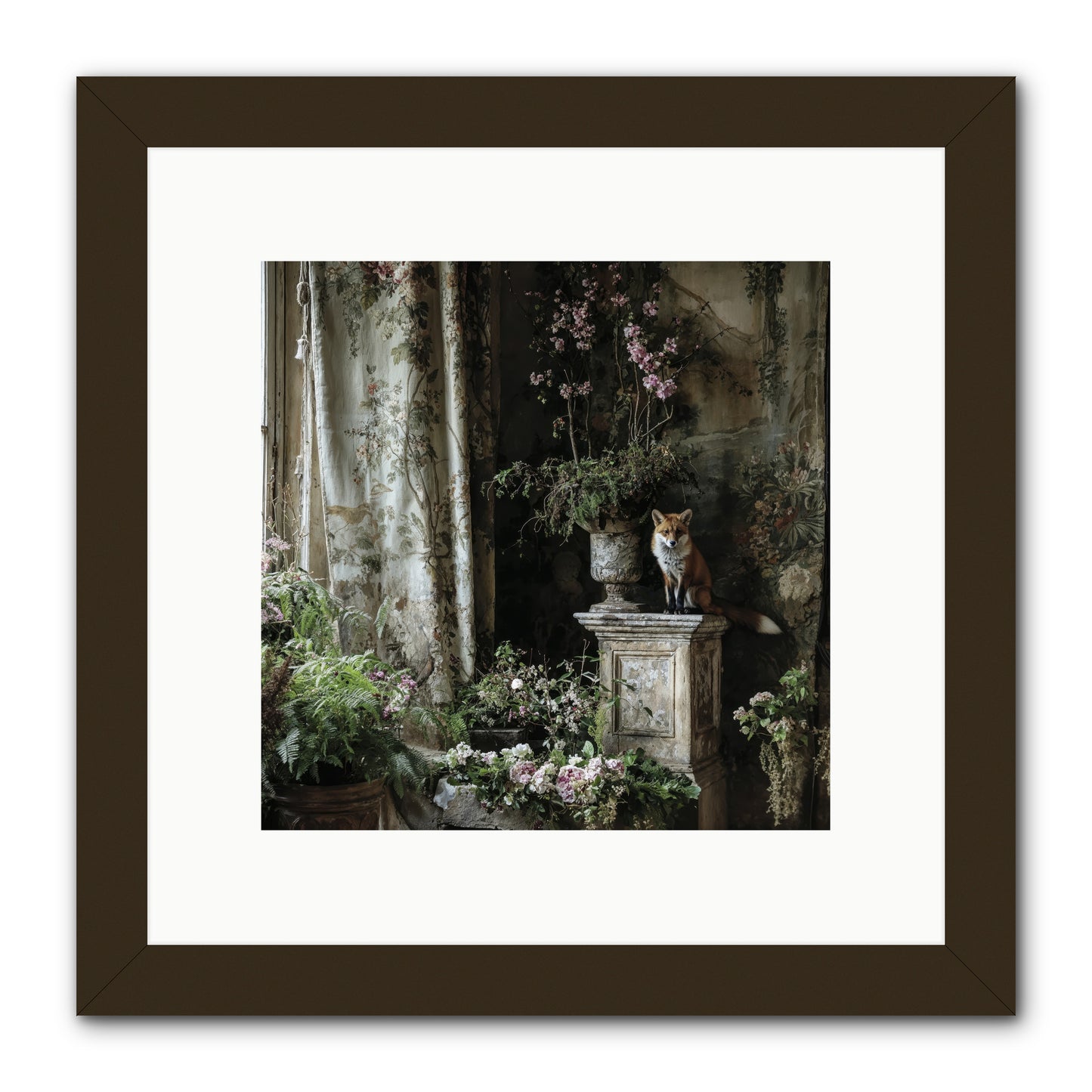 Peachleaf Sunday -- Framed Print - Black 10x10