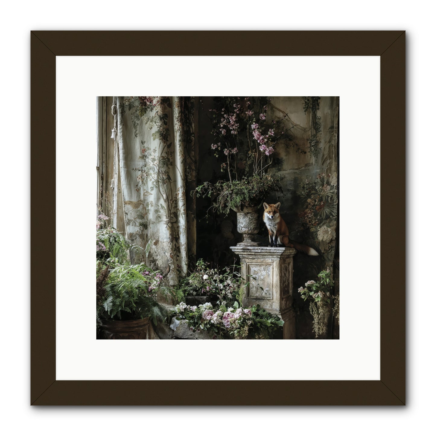 Peachleaf Sunday -- Framed Print - Black 12x12