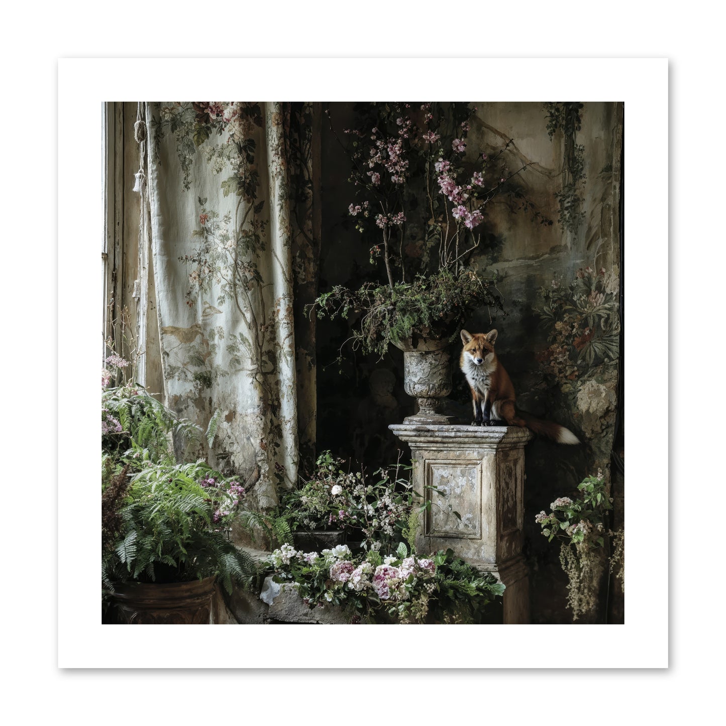 Peachleaf Sunday -- Loose Canvas Print 12x12