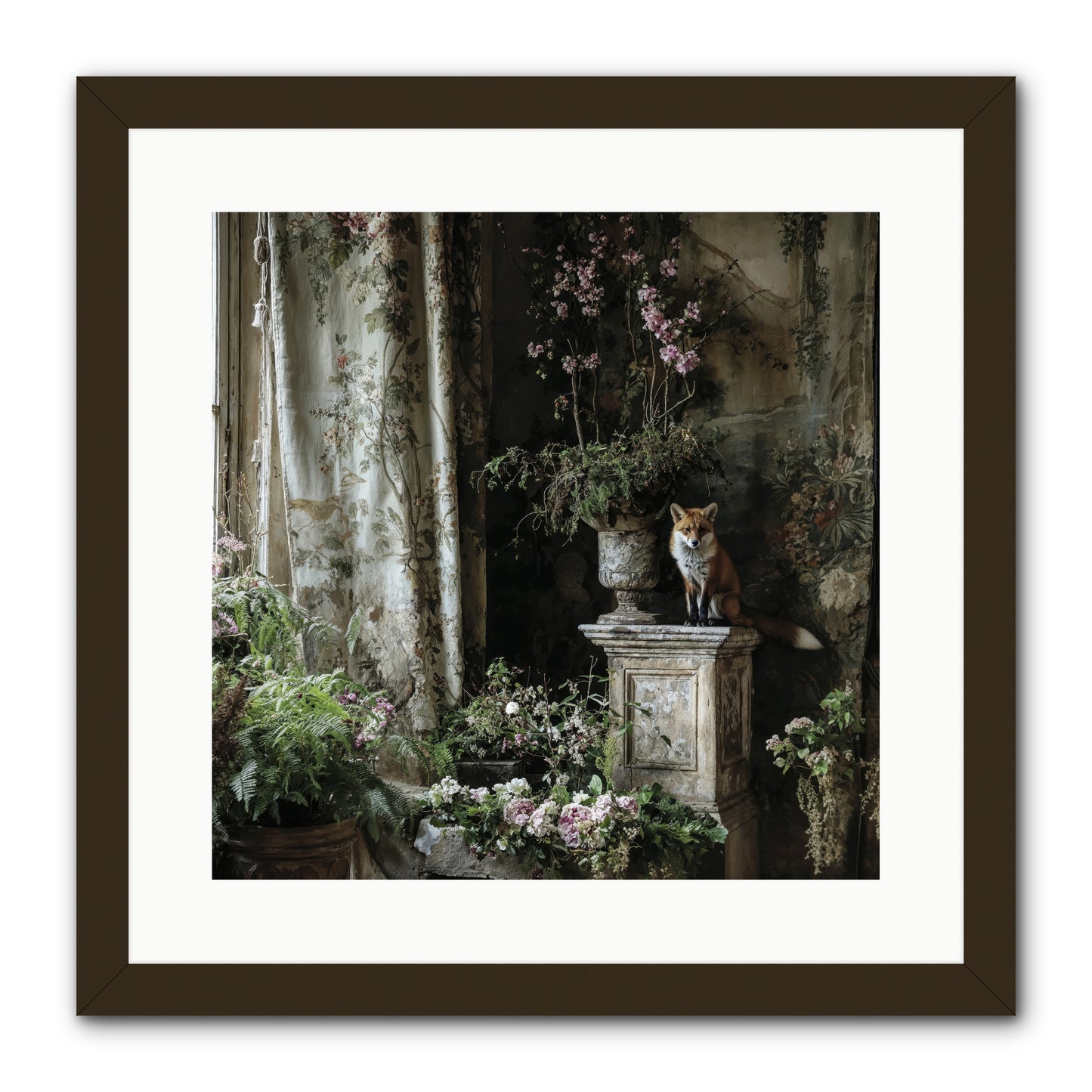 Peachleaf Sunday -- Framed Print - Black 16x16