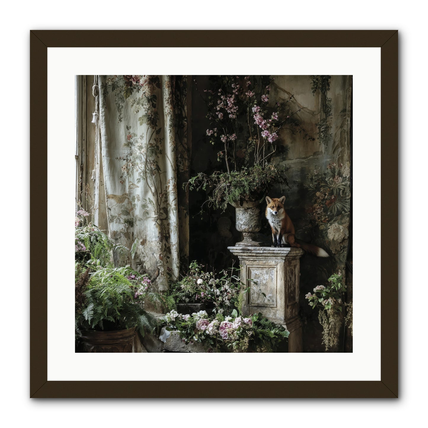 Peachleaf Sunday -- Framed Print - Black 20x20