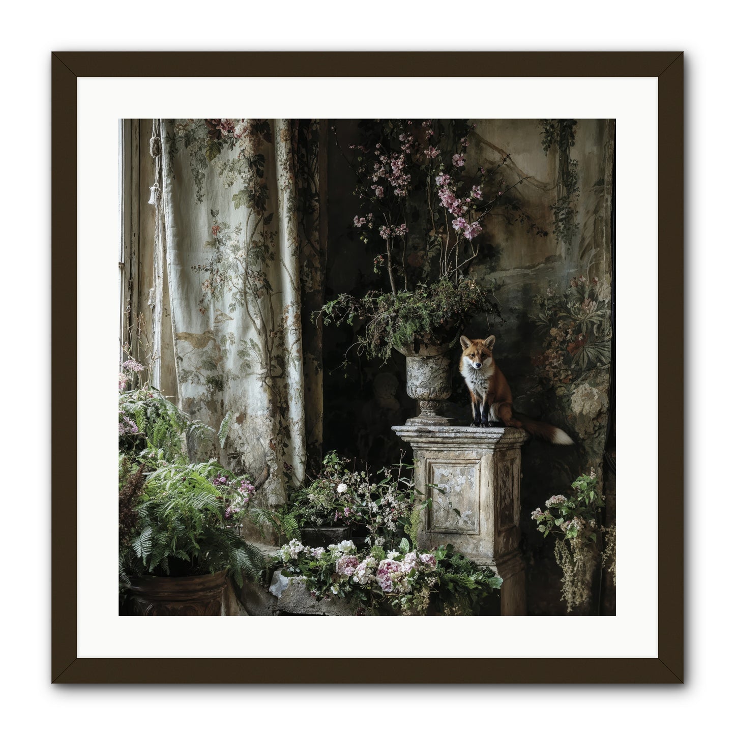 Peachleaf Sunday -- Framed Print - Black 24x24