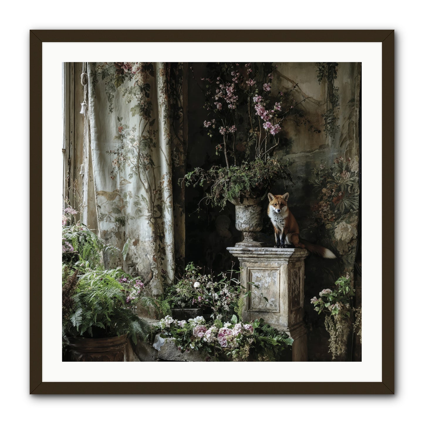 Peachleaf Sunday -- Framed Print - Black 30x30