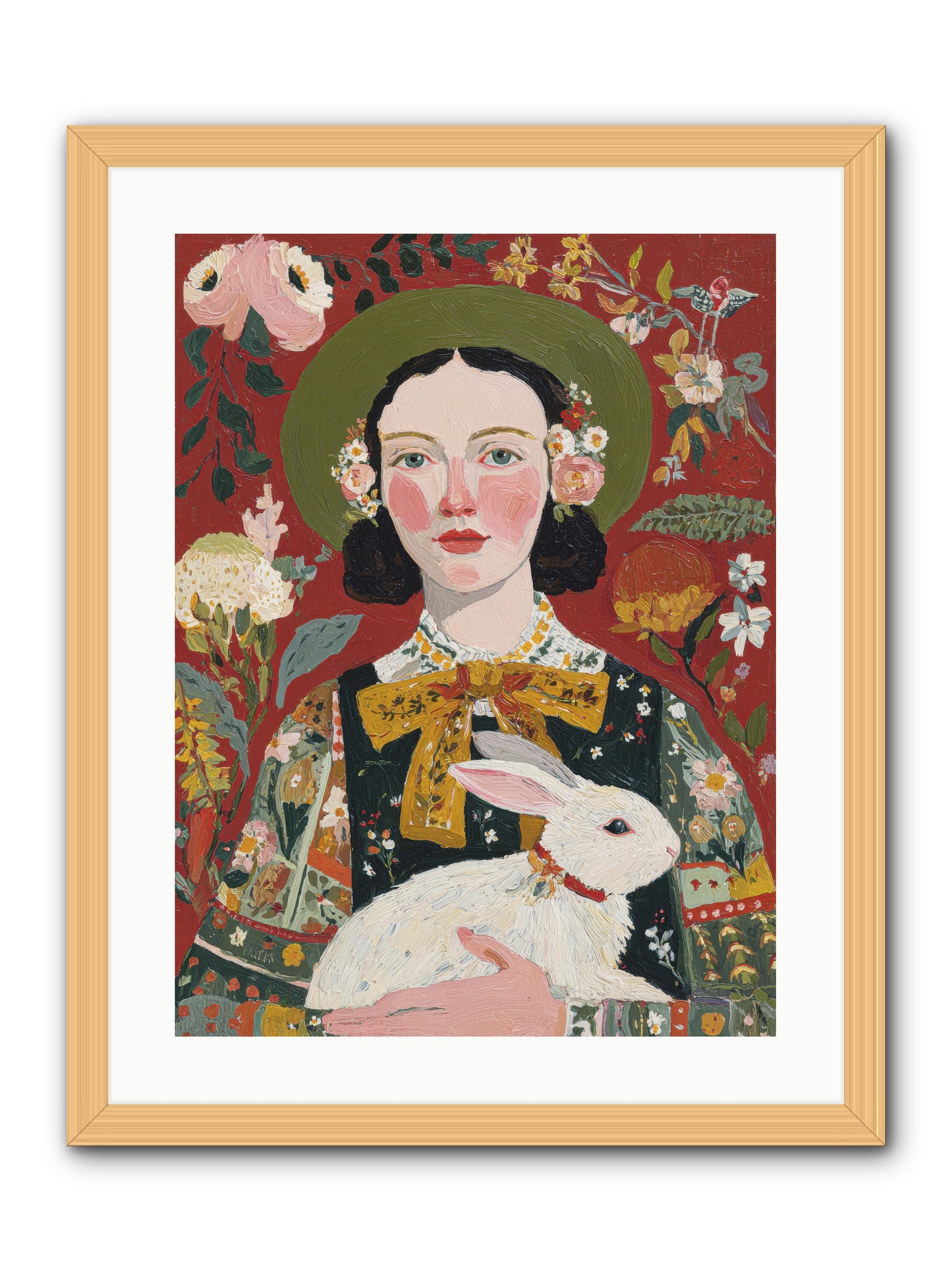 Pear Blossom Press -- Framed Print - Natural 18x24