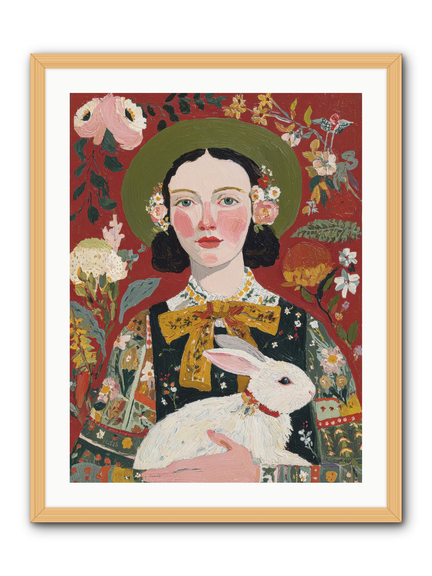 Pear Blossom Press -- Framed Print - Natural 24x32