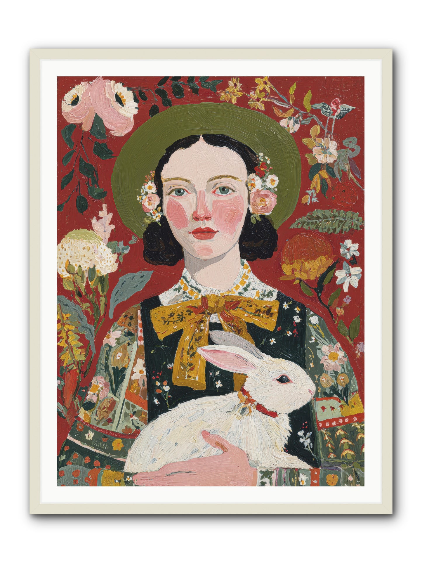 Pear Blossom Press -- Framed Print - White 36x48