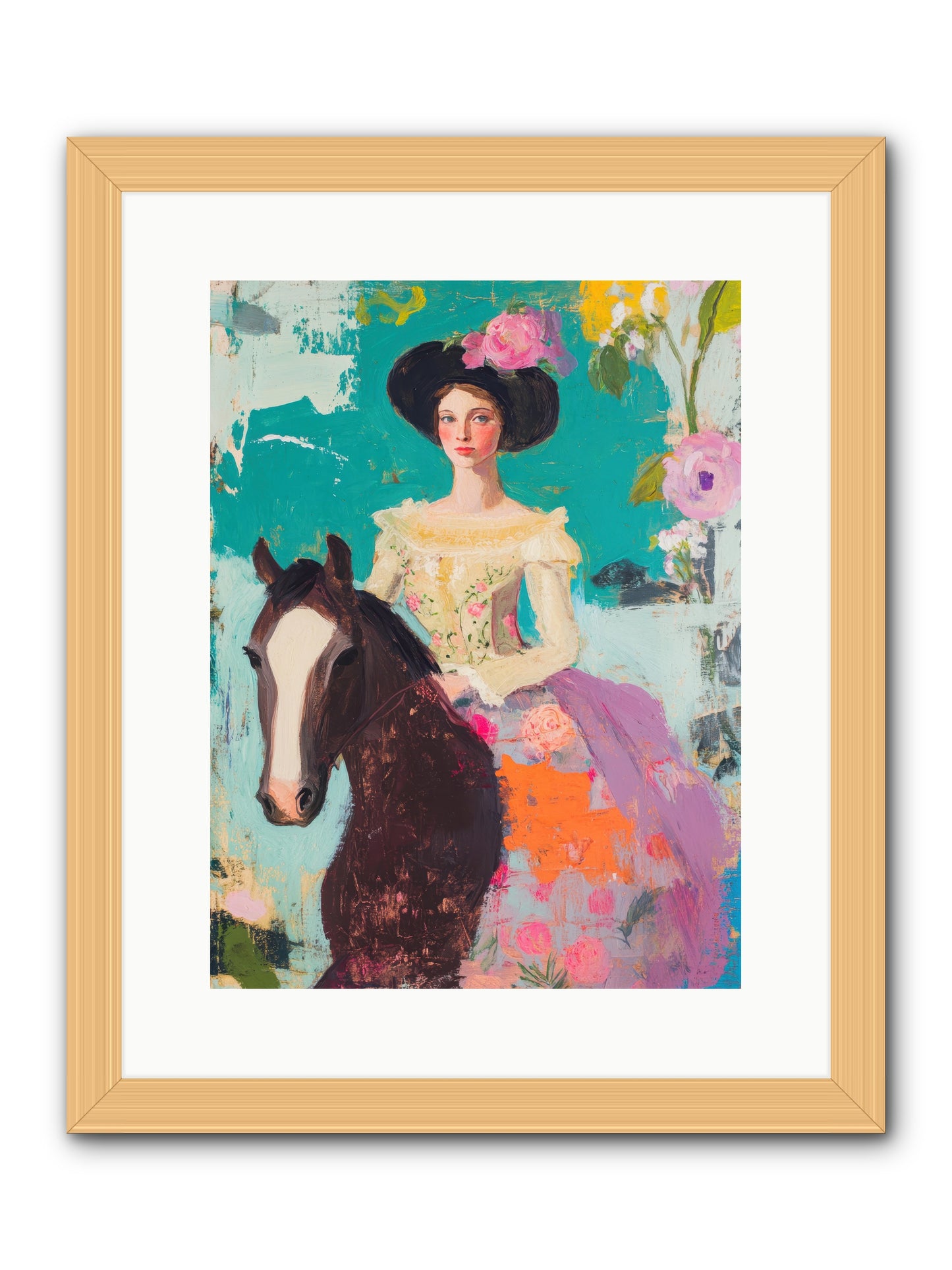 Pearl Dust Trail -- Framed Print - Natural 12x16