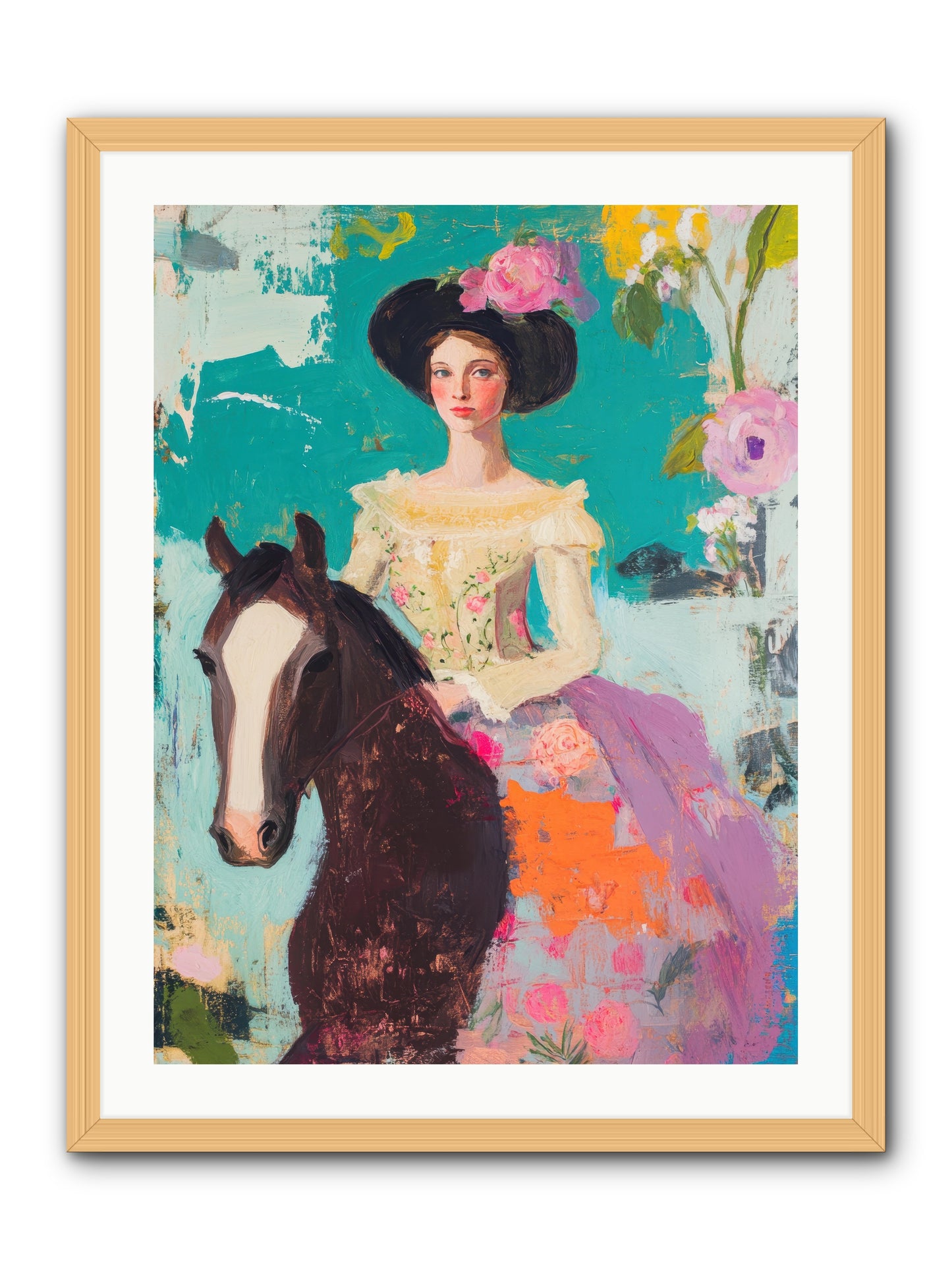 Pearl Dust Trail -- Framed Print - Natural 24x32
