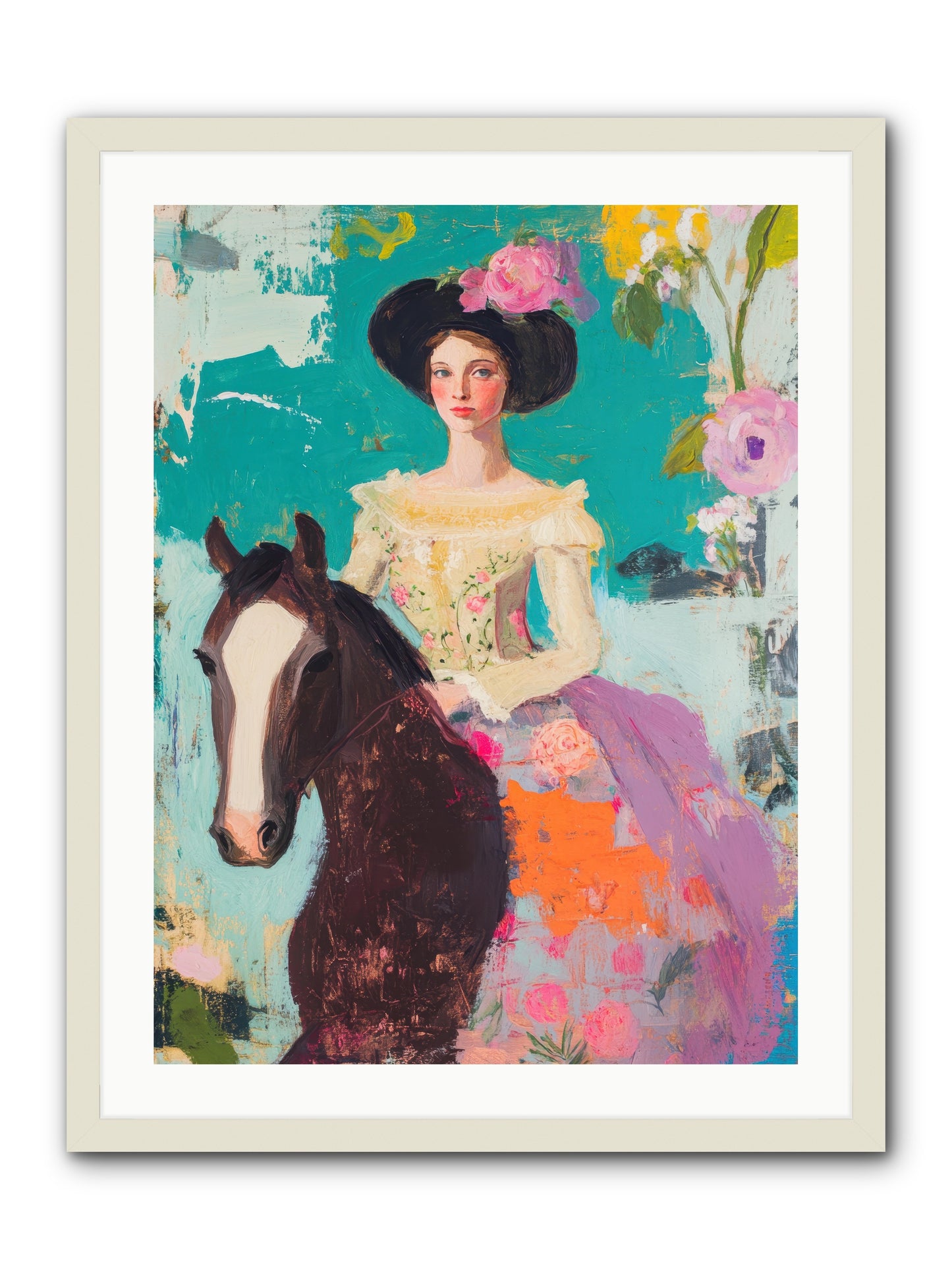 Pearl Dust Trail -- Framed Print - White 24x32