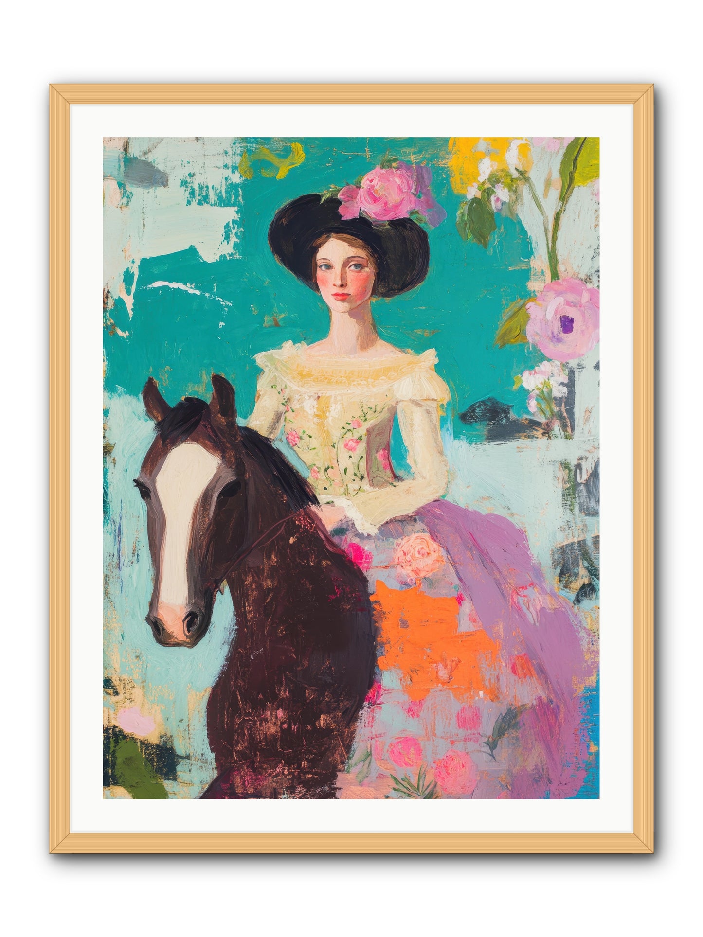 Pearl Dust Trail -- Framed Print - Natural 30x40