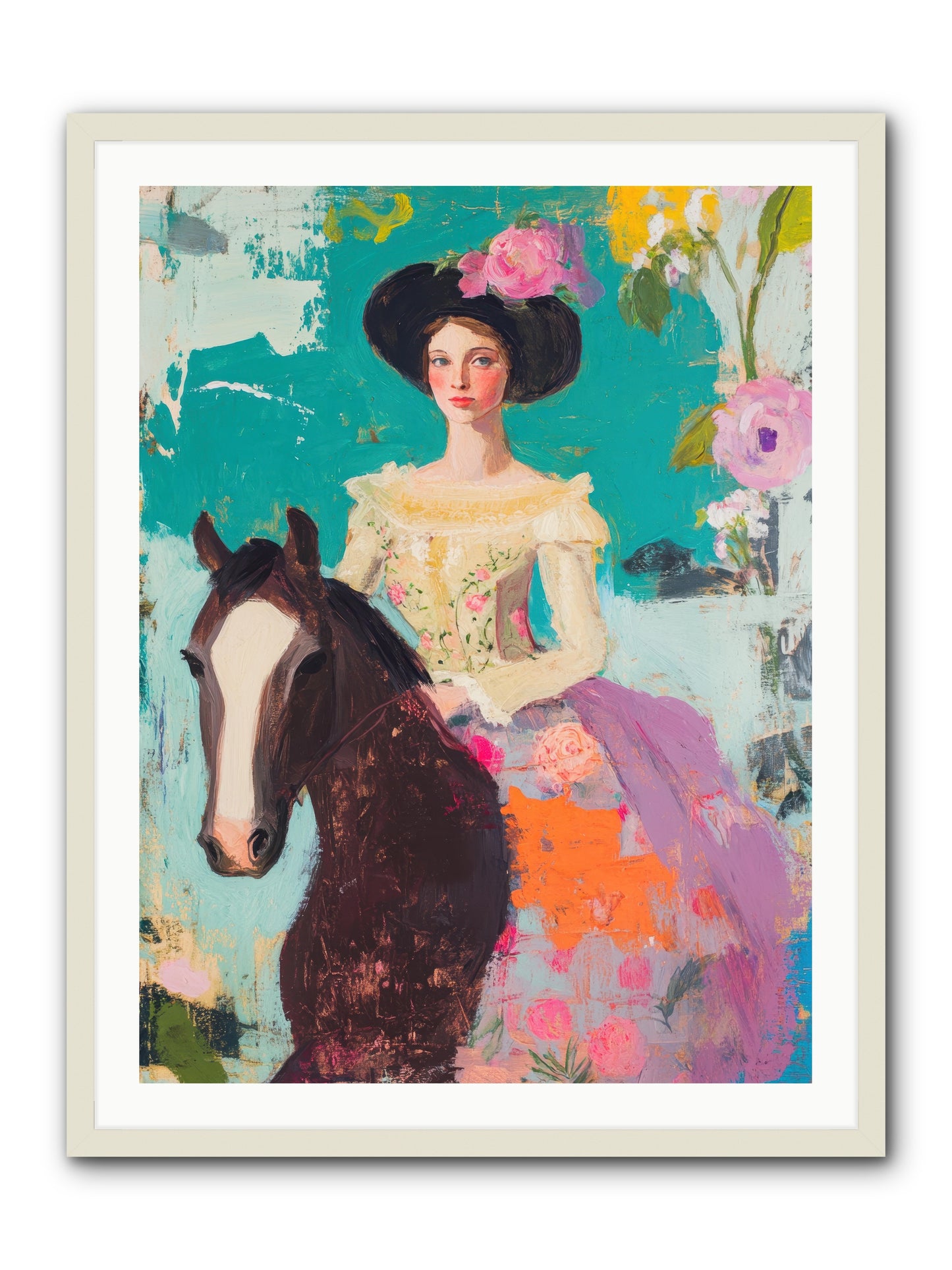 Pearl Dust Trail -- Framed Print - White 30x40