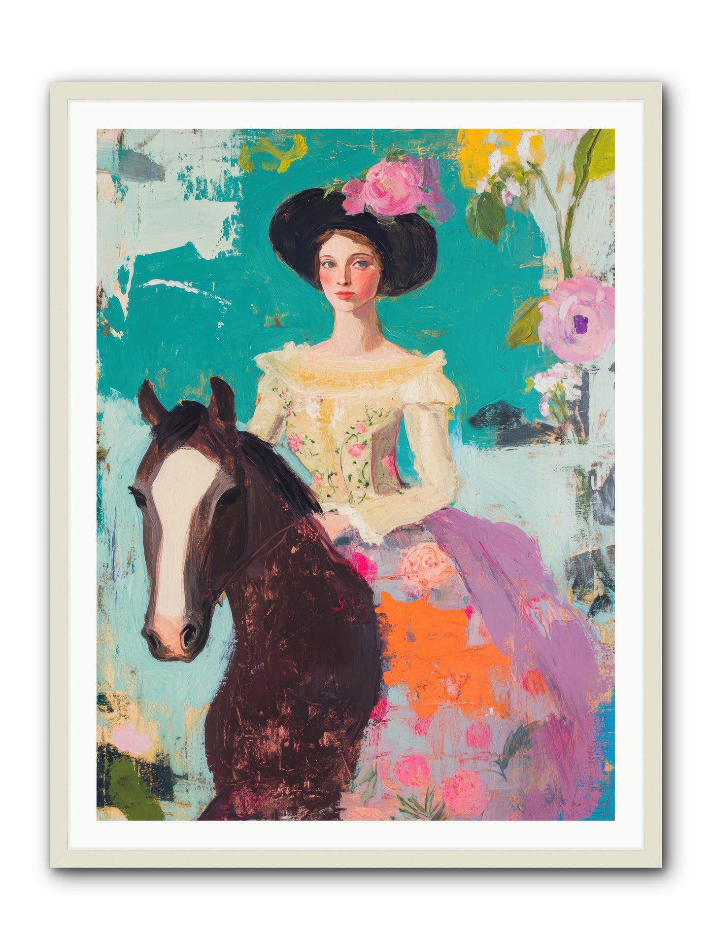 Pearl Dust Trail -- Framed Print - White 36x48
