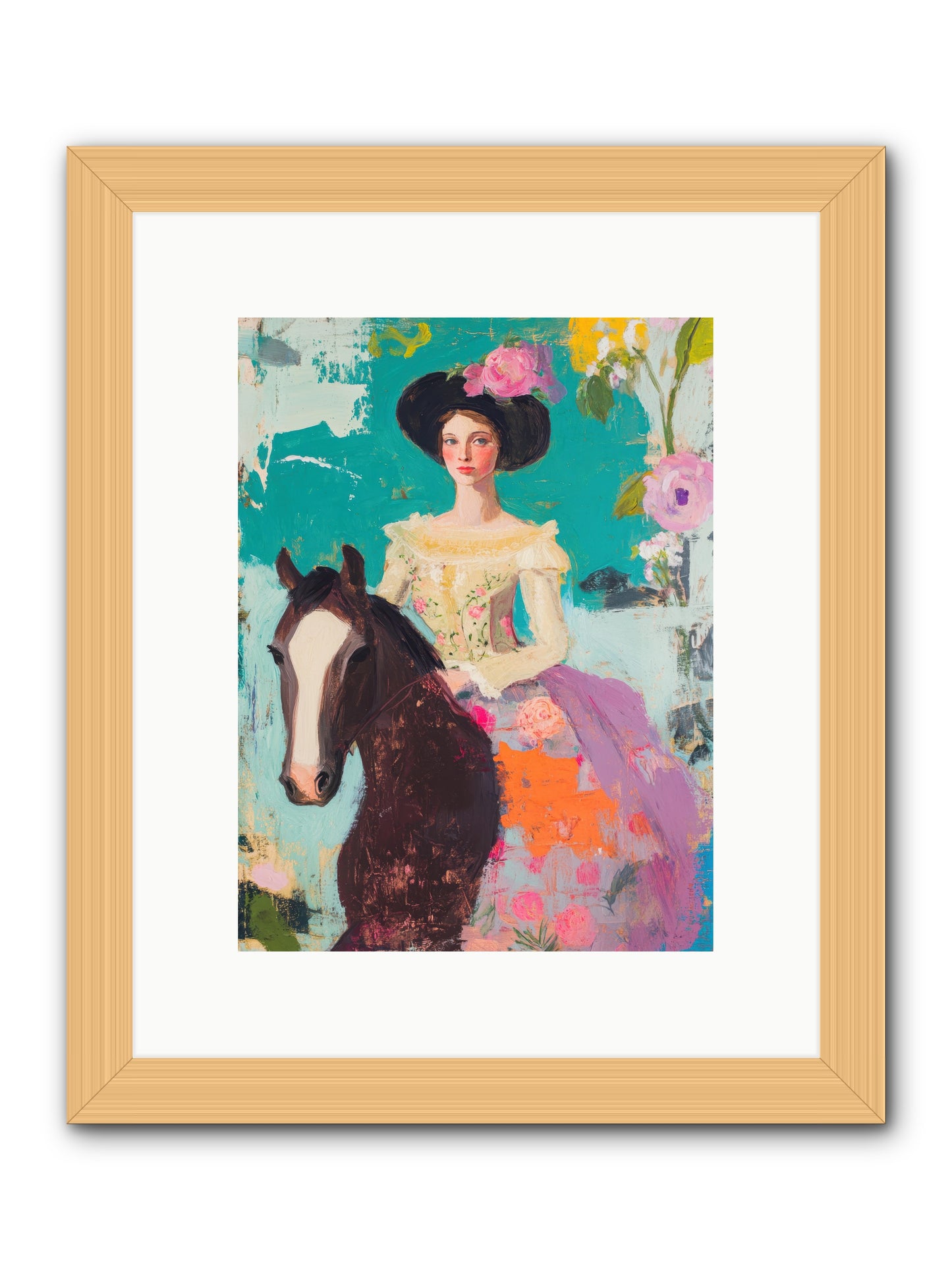Pearl Dust Trail -- Framed Print - Natural 9x12