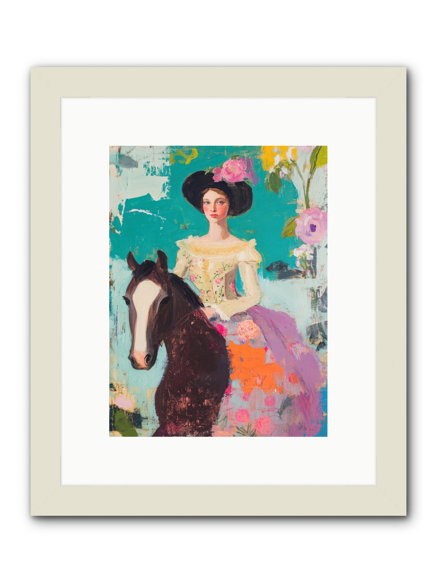 Pearl Dust Trail -- Framed Print - White 9x12