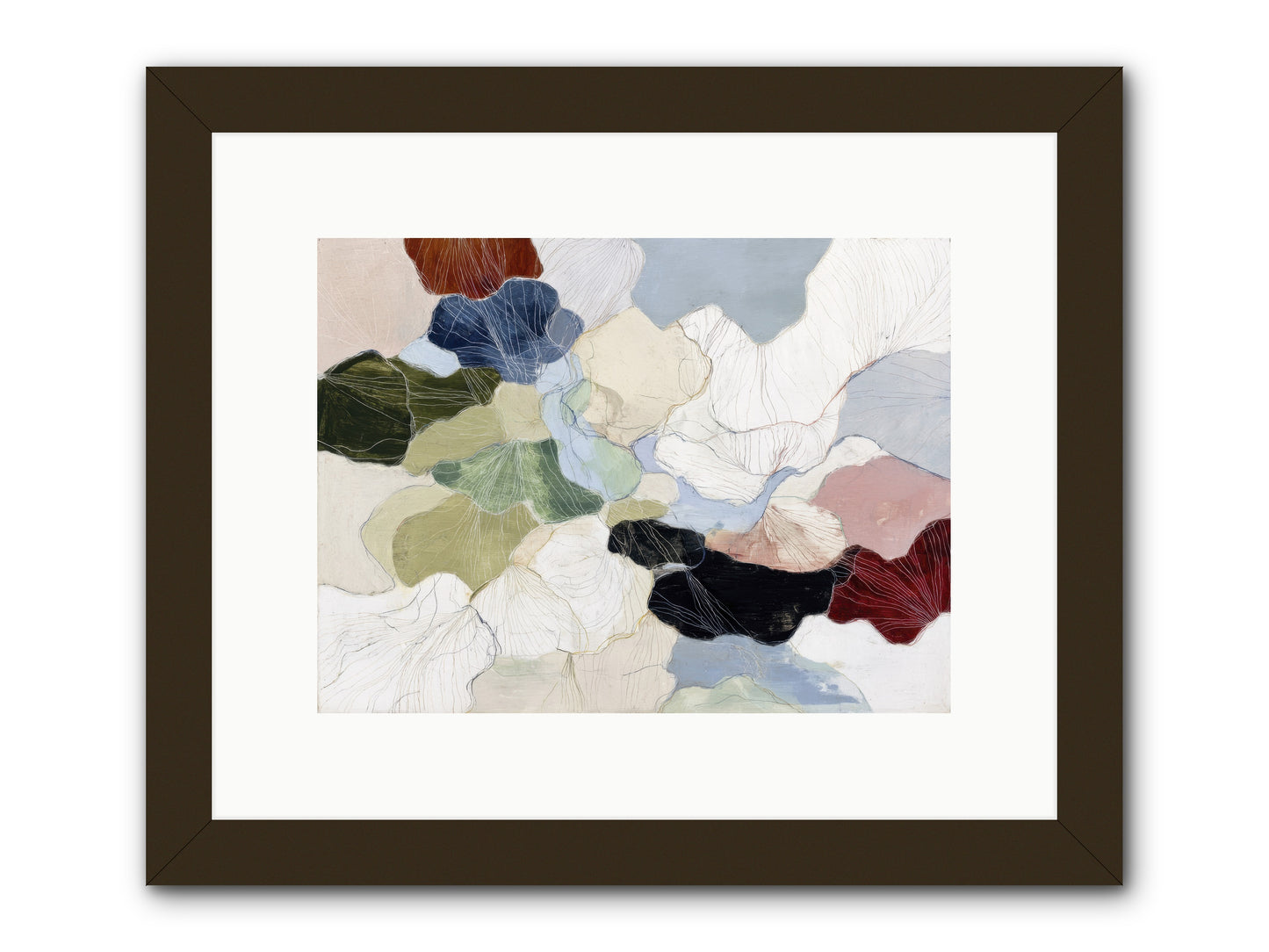 Pebble -- Framed Print - Black 12x9