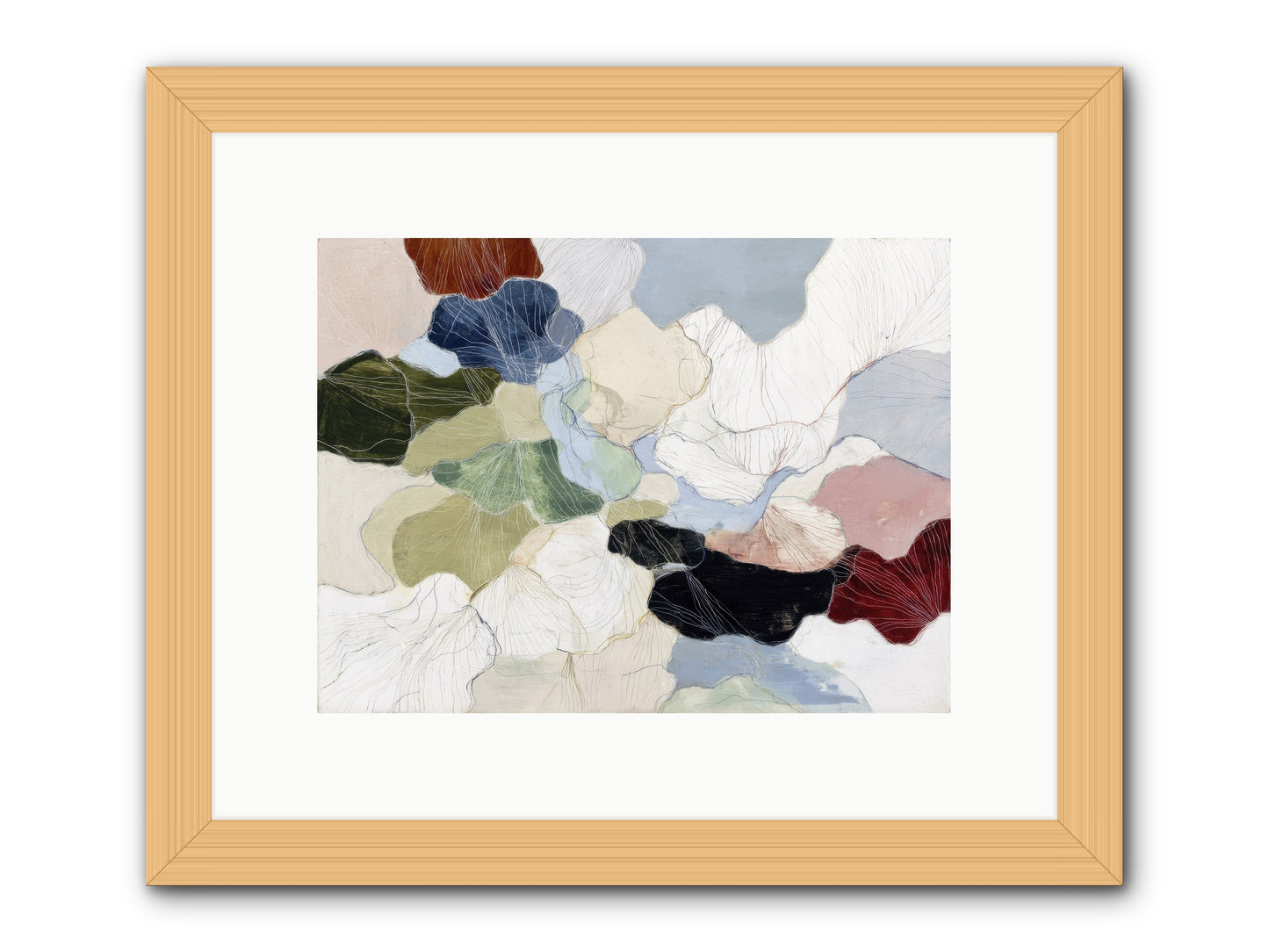 Pebble -- Framed Print - Natural 12x9