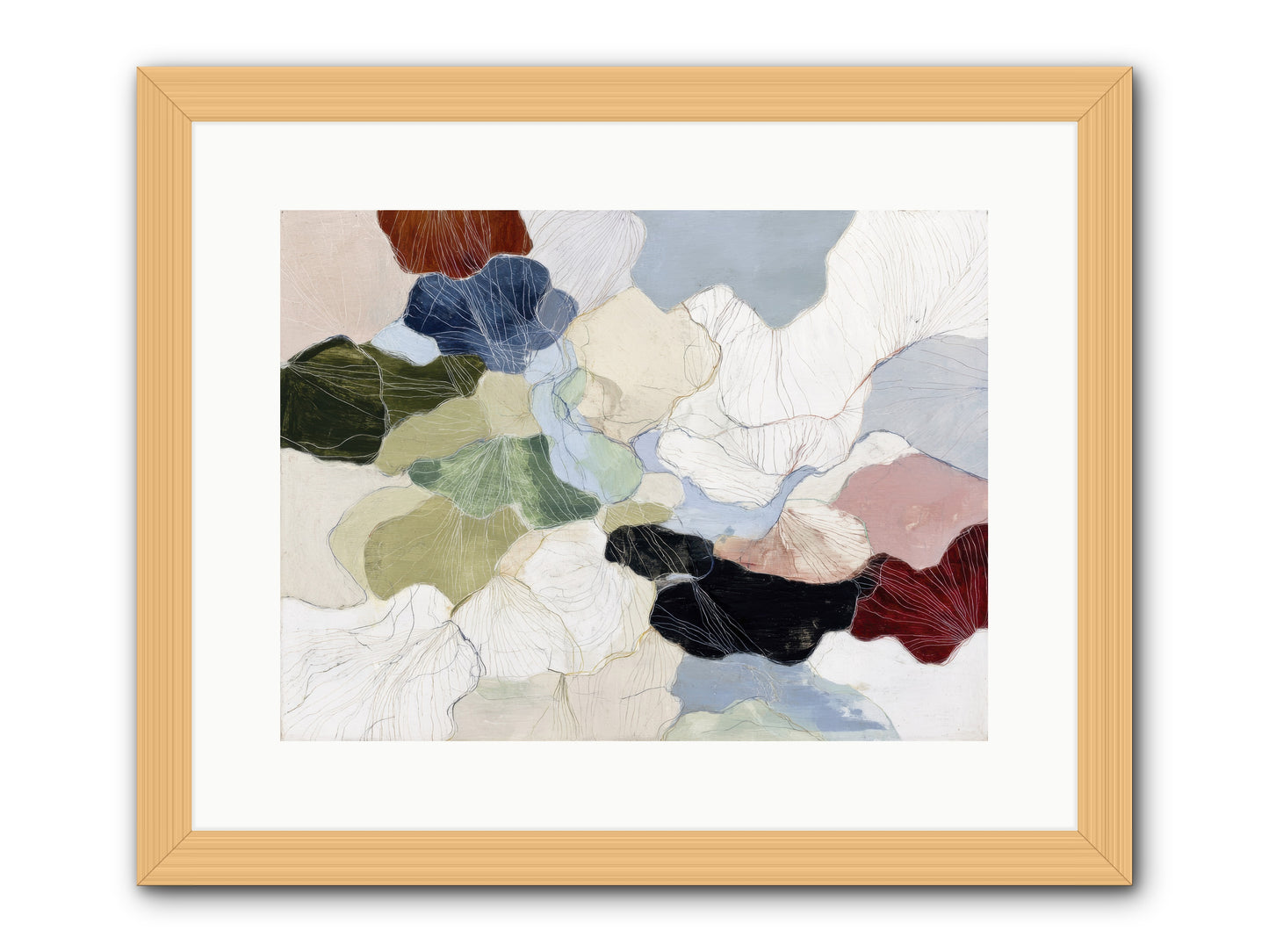 Pebble -- Framed Print - Natural 16x12