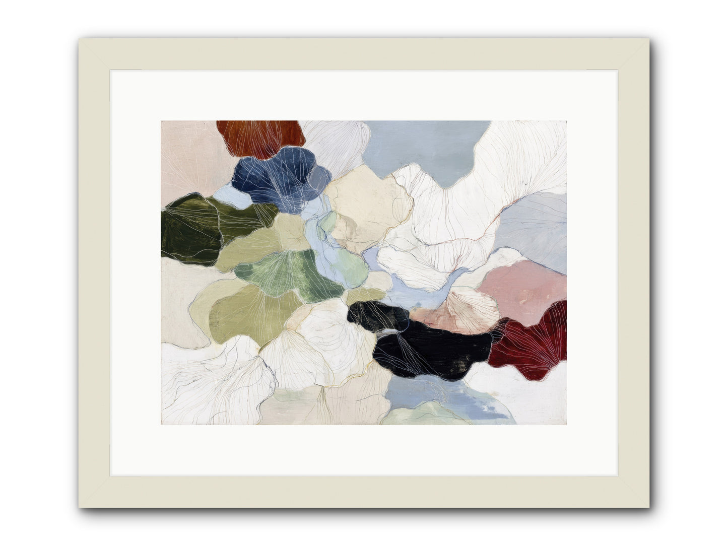 Pebble -- Framed Print - White 16x12